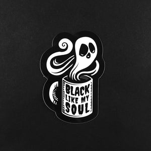 Black Like My Soul Coffee Sticker