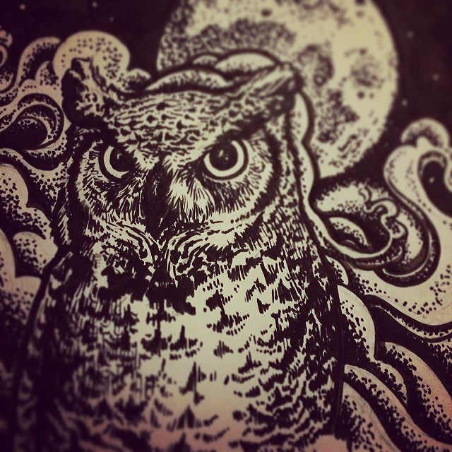 Horned Owl Sketch