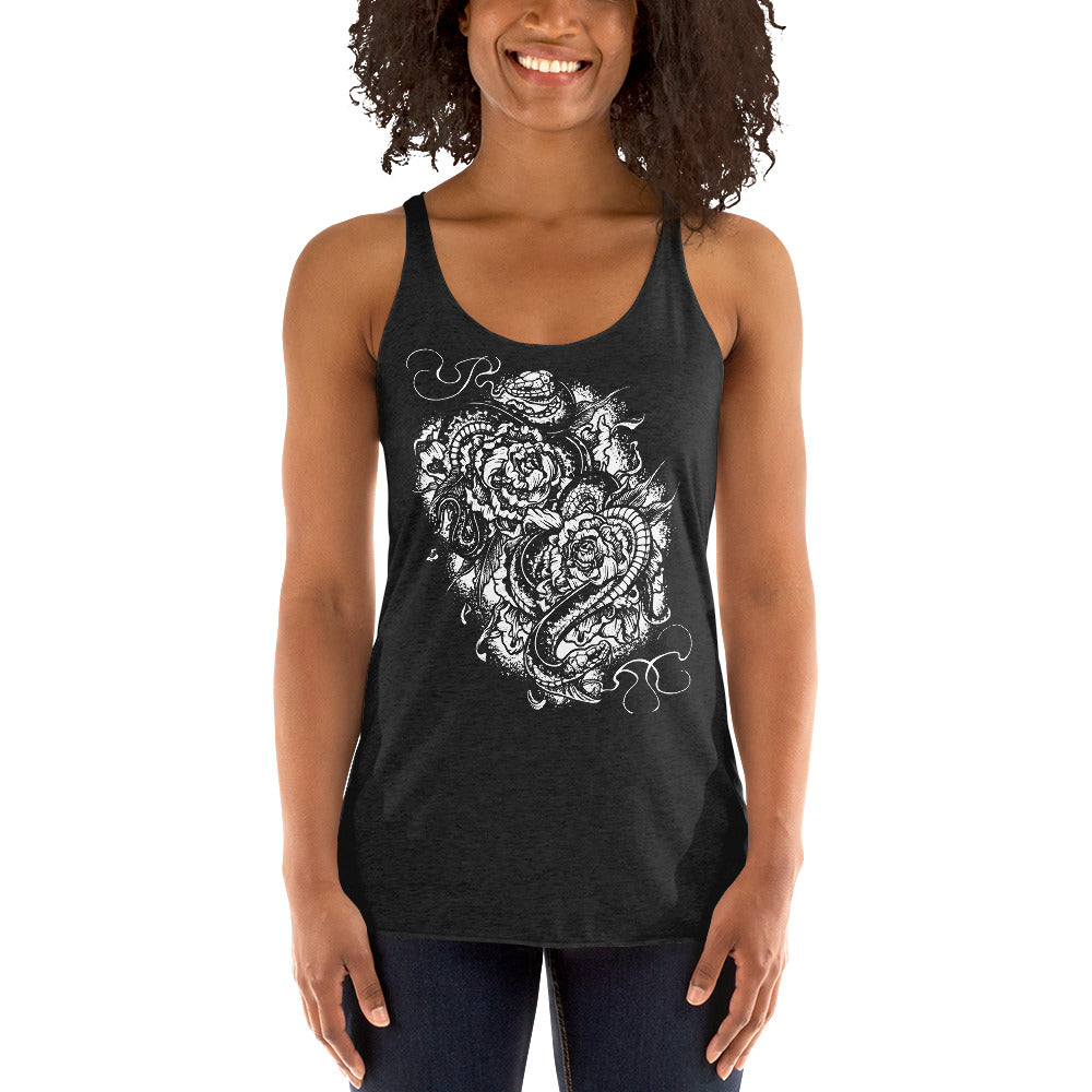 Snakes and Peonies Racerback Tank